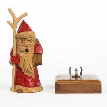 Räuchermann Weihnachtsmann mit Ast 18 cm